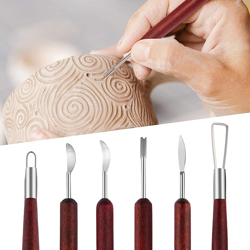 6PCS Sculpting Pottery Clay To - Wood Chisel Set recension och pris