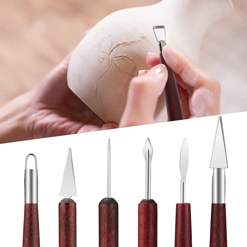 6PCS Sculpting Pottery Clay To - Wood Chisel Set recension och pris
