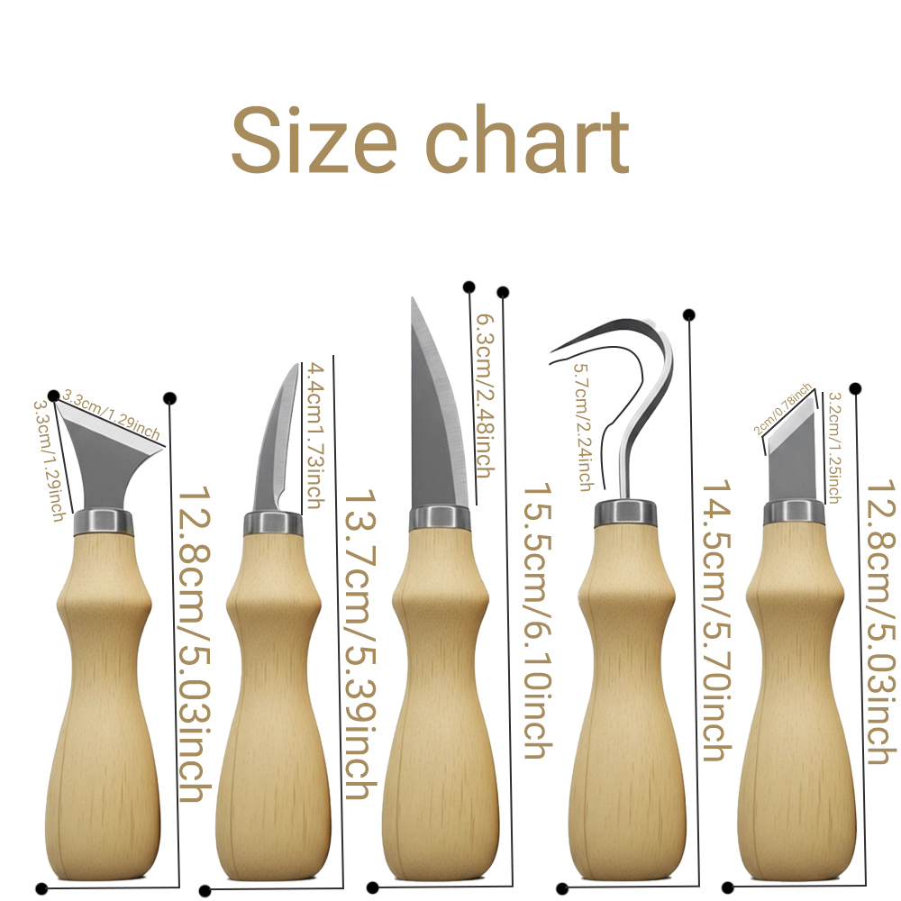 5PC Wood Carving Tools Set wit - Wood Chisel Set recension och pris