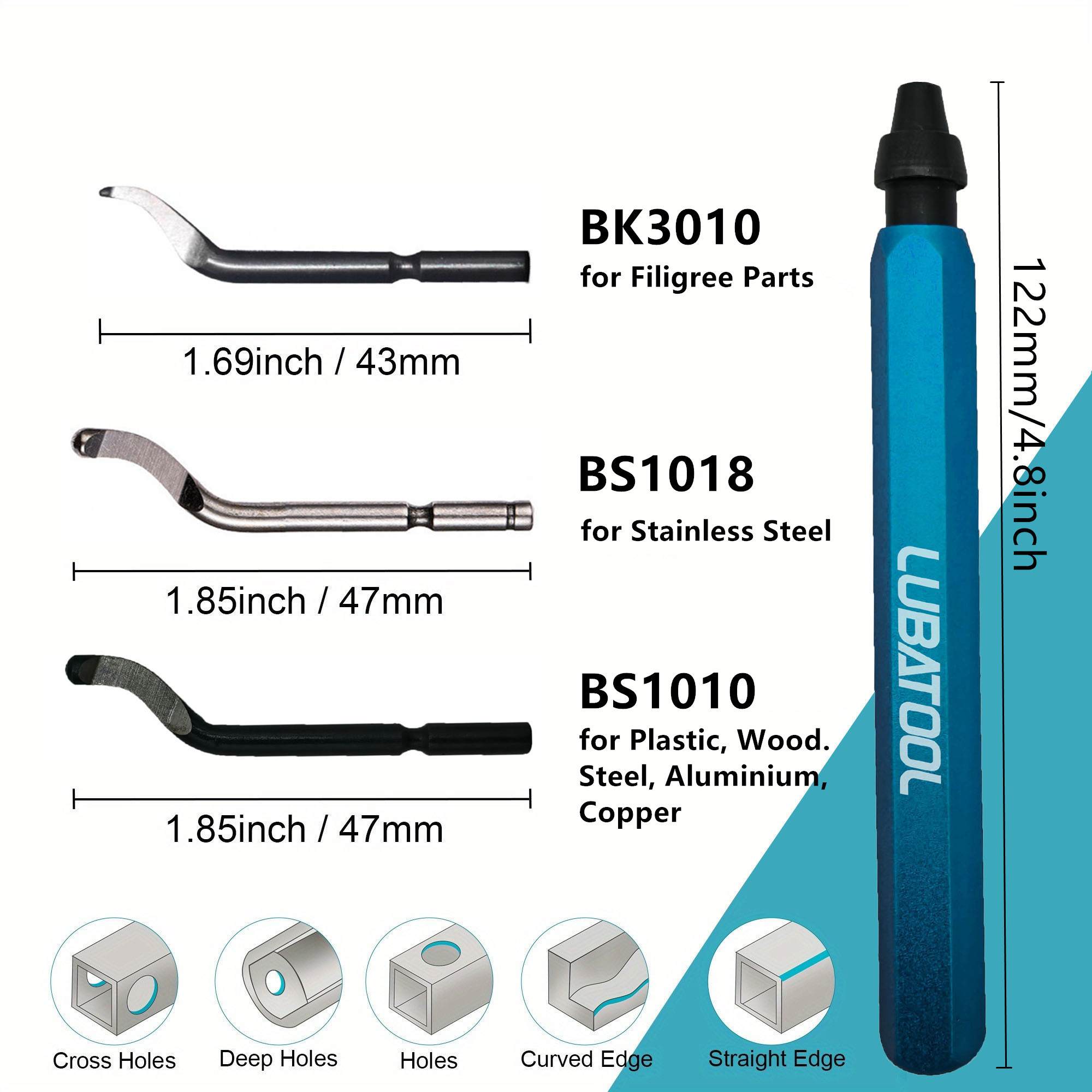 LUBATOOL Deburring Tool with 1 - Woodworking Resin recension och pris